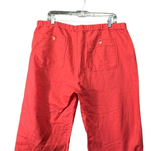 Liz Claiborne linen blend coral pants L - Picture 11 of 16
